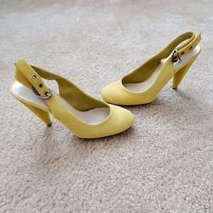 Nine West Yellow Heels